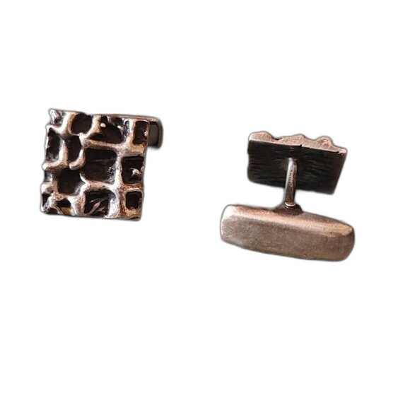 RARE Vintage Modernist 900 Silver Antonio Belgiorno Buenos Aires Cufflin… - Picture 4 of 11